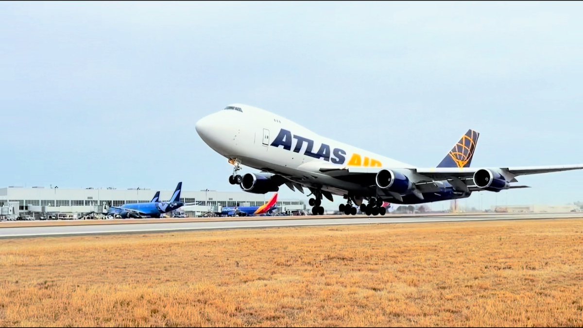 It's not every day we get a visit from the Queen of the Skies. 👑✈️ This cargo charter Boeing 747 landed at RDU earlier this week after a weather diversion. Enjoy this behind-the-scenes view as it resumed its journey Wednesday!