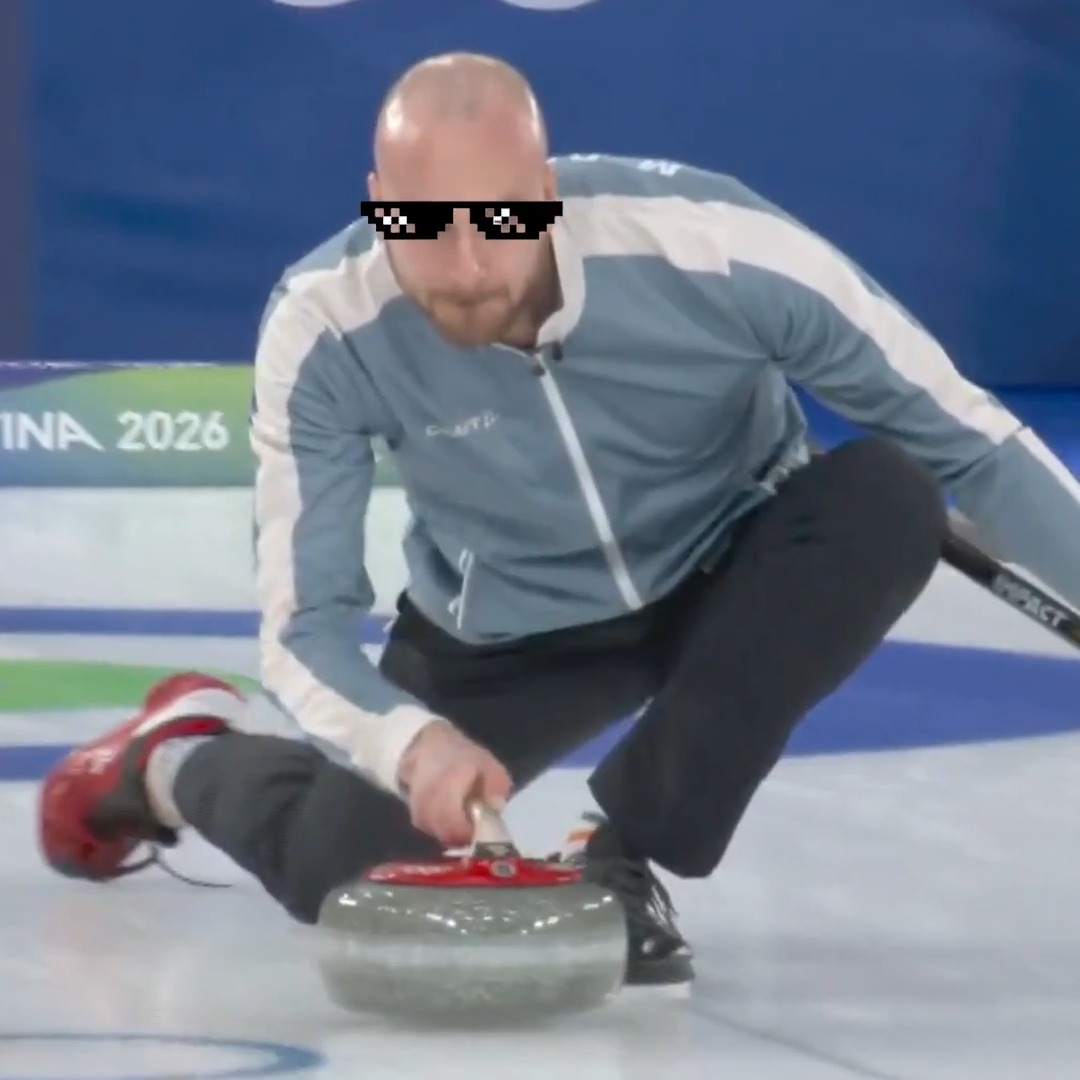 Put it in the curling highlights montage. 😎 #WinterOlympics