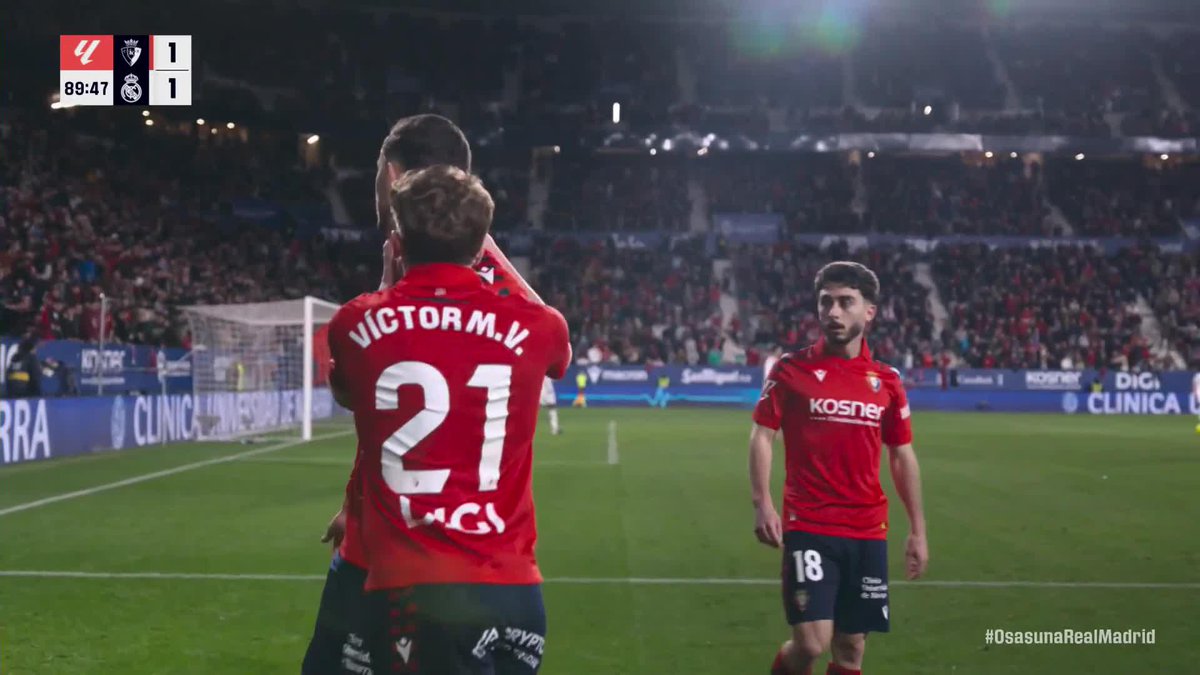 試合を動かすミラクルゴール🤩 相手のミスを見逃さなかったオサスナ、 #ラウール・ガルシア が決め切り 勝利を手繰り寄せる1点が決まる! 🏆ラ・リーガ第25節 ⚔️ オサスナ v レアル・マドリー 📺