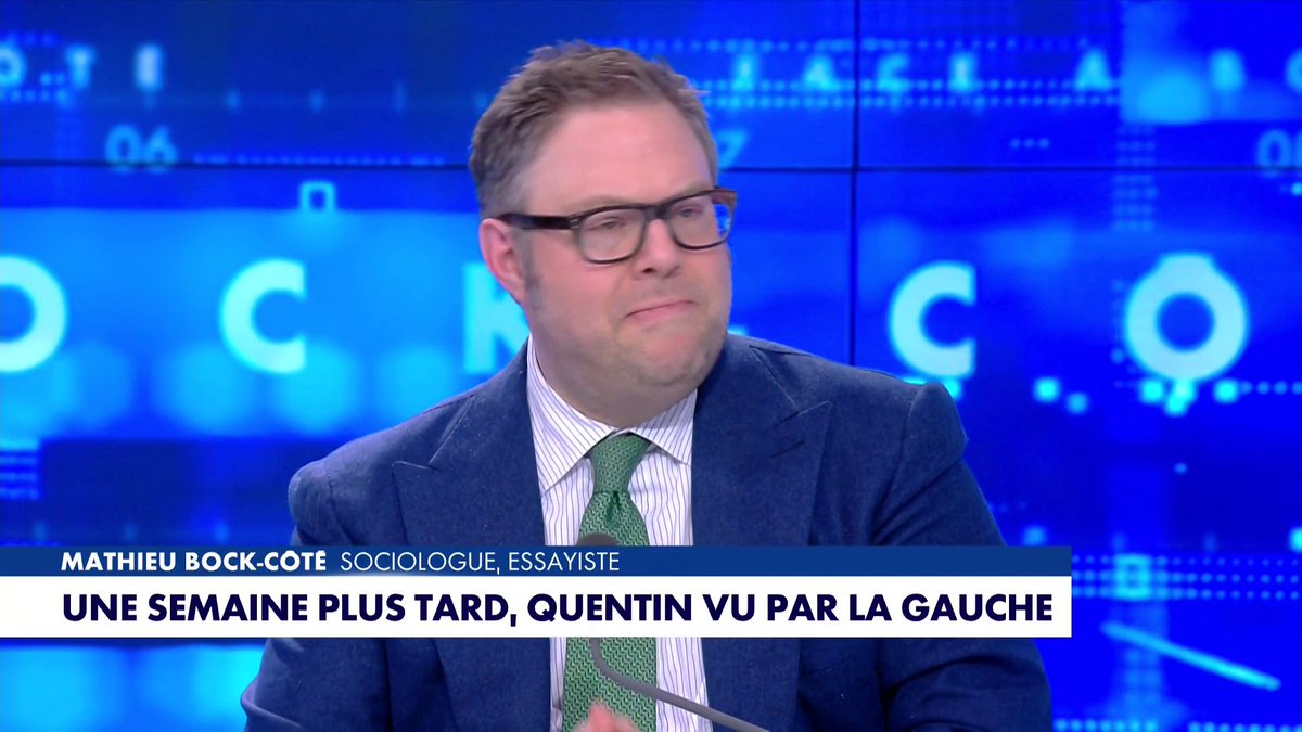 «Une semaine plus tard, Quentin vu par la gauche» : l'édito de Mathieu Bock-Côté dans #FaceaBockCote