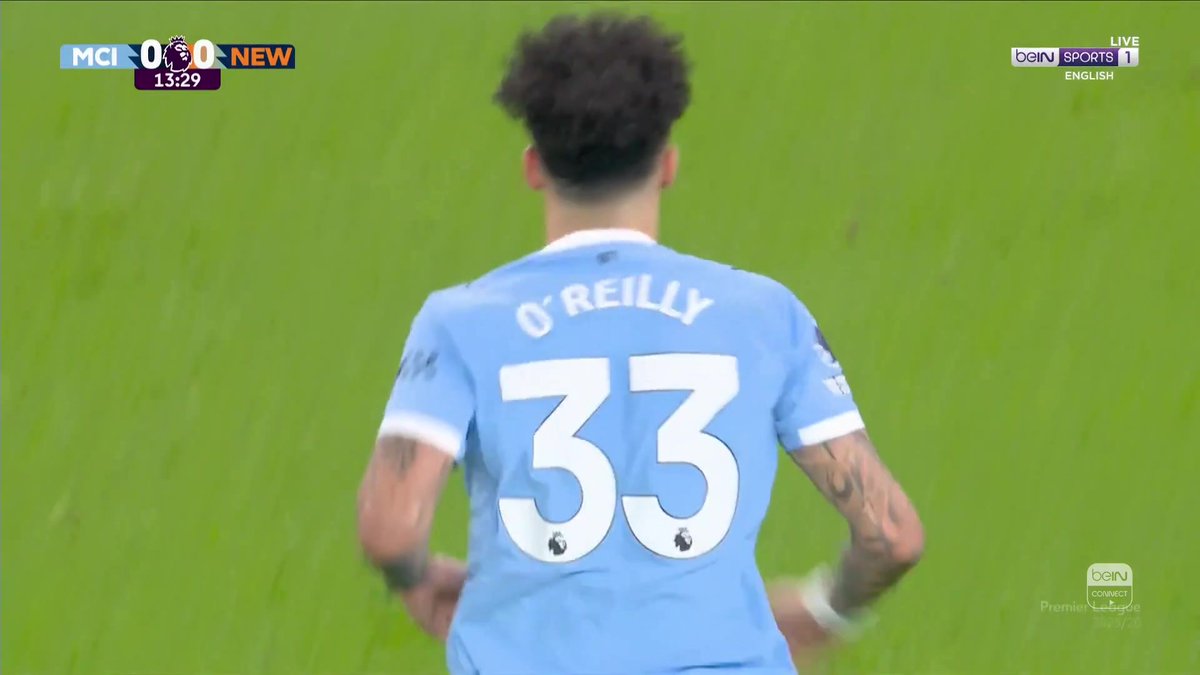 GOAL! Nico O’Reilly fires City ahead with a superb strike 🔥 #beINPL #MCINEW