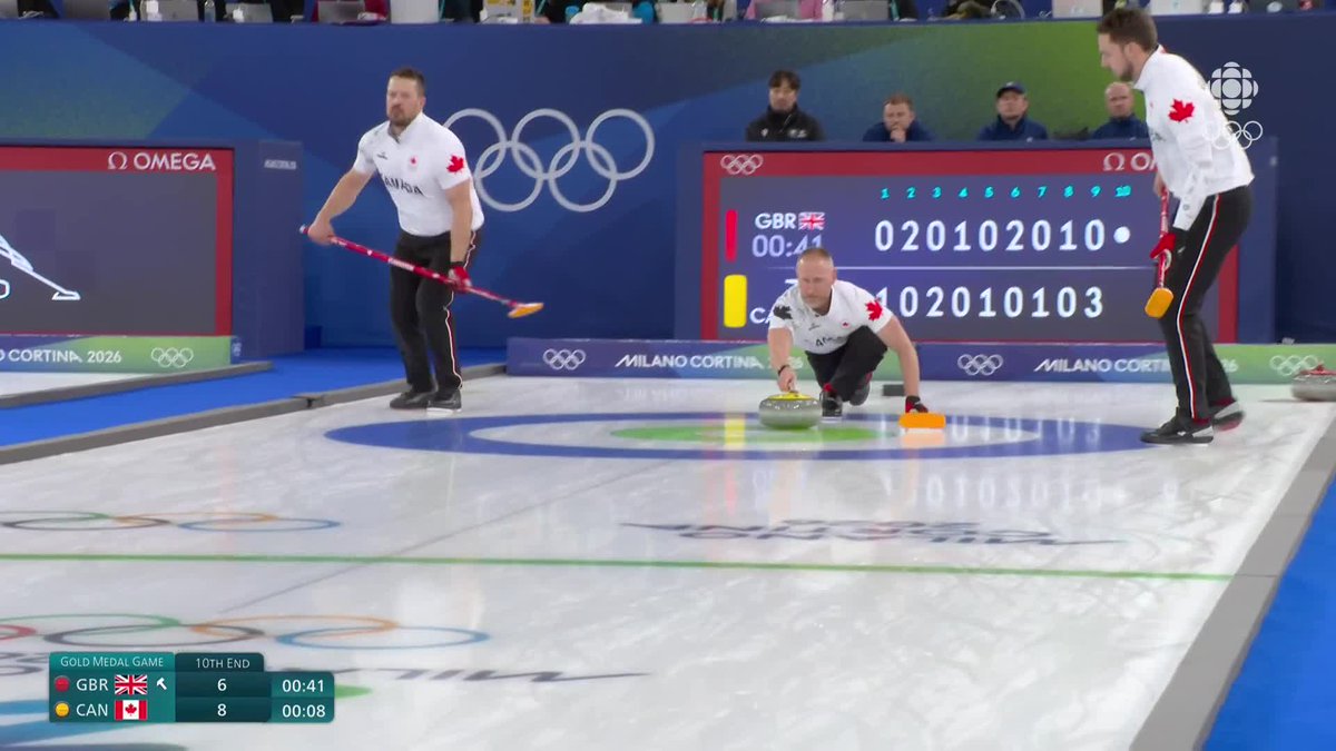 CURLING 🥌Le Canada 🇨🇦 est champion olympique!🥇 Une première depuis 2014! 🤩 Il remporte un duel contre la Grande-Bretagne 🇬🇧 par la marque de 9-6.🥳 Curling Canada Curling CanadaFR #MilanoCortina2026 #rcsports #curling #equipecanada #jeuxolympiques