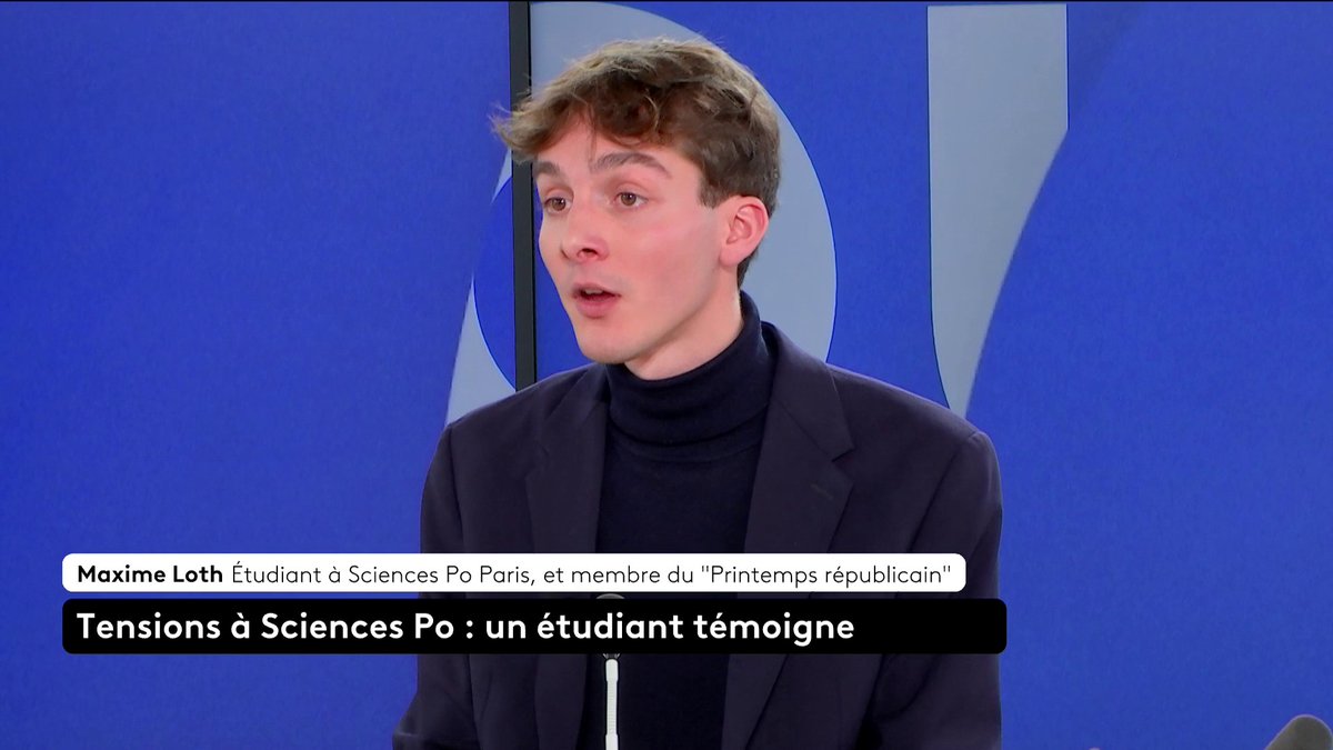 🔴 Sciences Po : "Le pluralisme est plus contesté à Sciences Po Lyon qu’à Paris, avec un climat de rumeurs et de harcèlement d’ambiance autour des conférences", dénonce Maxime Loth. #LePourEtLeContre #canal16