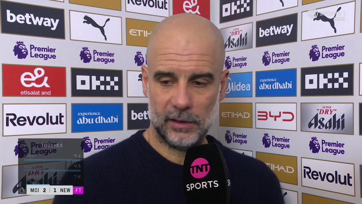 “70% of the players haven’t been in this situation. We know every game will be like this” Pep Guardiola highlights the importance of each game in the title race with Arsenal 🏆 🎙 Liam MacDevitt | 📺 TNT Sports & discovery+ UK
