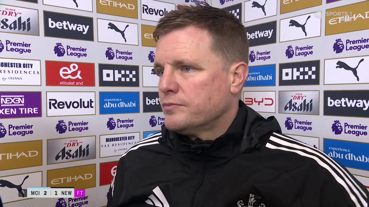"Our general performance was really strong defensively" Eddie Howe is taking the positives from Newcastle's loss to Man City 🗣️ 🎙 Liam MacDevitt | 📺 TNT Sports & discovery+ UK