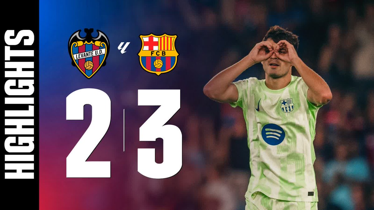 In the last game against Levante… Levante 2️⃣ – 3️⃣ Barça #LaLigaHighlights
