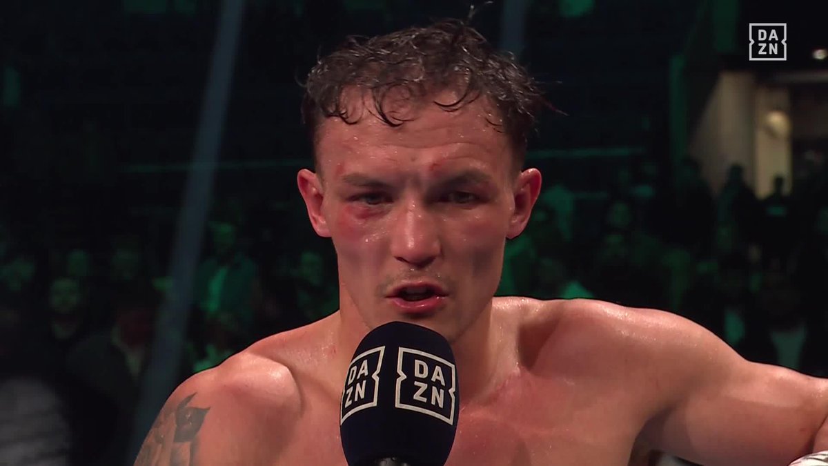 'The Leeds Warrior' Josh Warrington reflects on a tough night, supported by the fantastic traveling fans 🤍 #WoodWarrington2 | Live now on DAZN ▪️