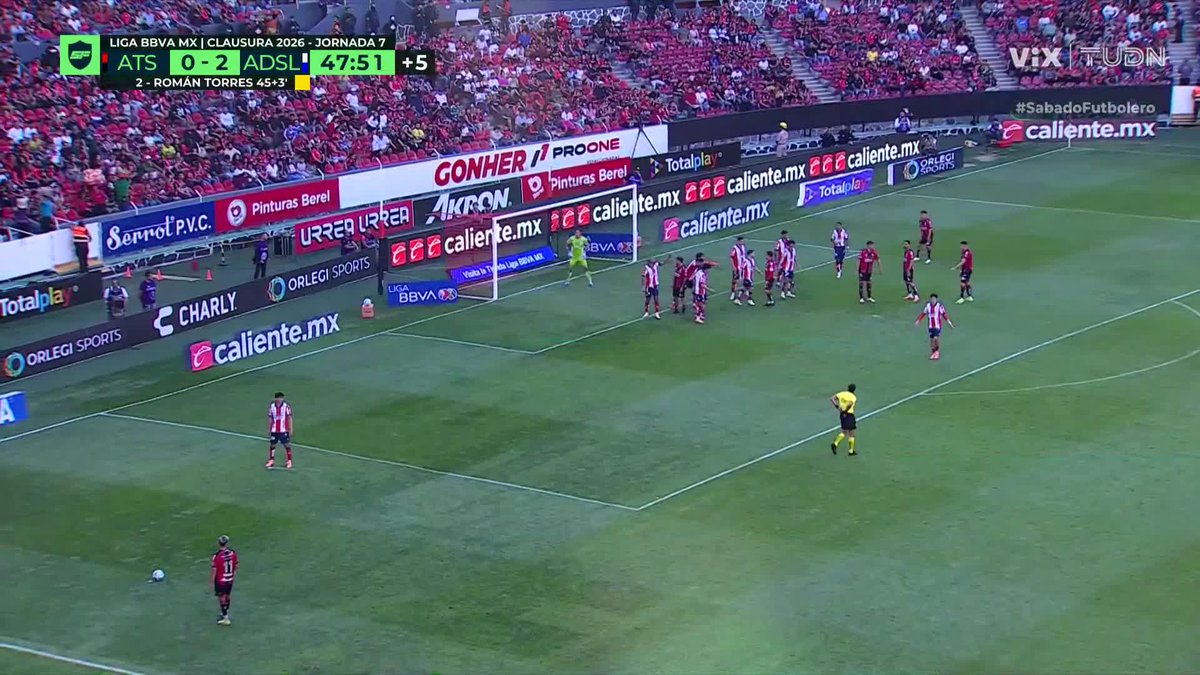 Momento insólito en el futbol mexicano, le anulan el gol al Atlas para marcarle penal.