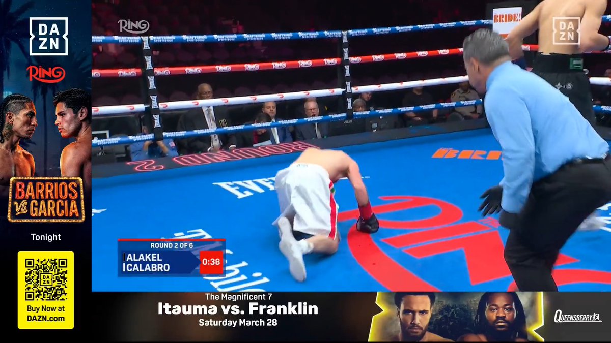 The moment Mohammed Alakel scored our first stoppage of the evening 💥 The Ring: High Stakes is LIVE NOW on DAZN 📺
