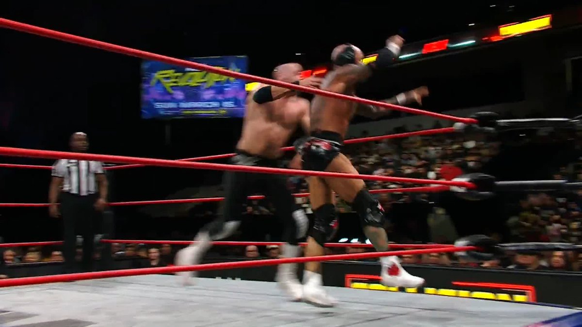 Giant Swing + Neutralizer Combination gets Claudio the win! Watch #AEWCollision LIVE on TNT & HBO Max