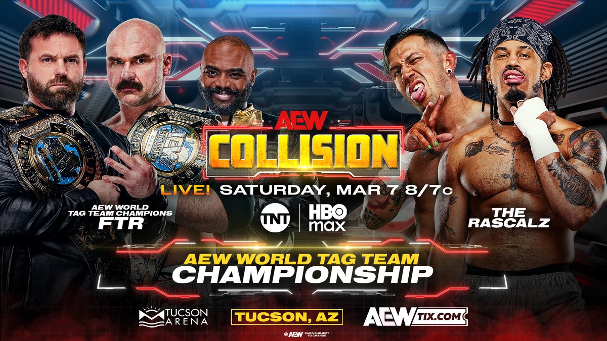 THE RASCALZ JUST EARNED A FUTURE AEW WORLD TAG TEAM TITLE SHOT! Watch #AEWCollision LIVE on TNT &amp; HBO Max