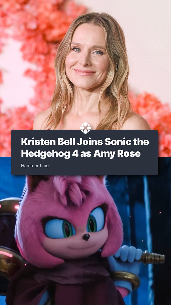 Holy forking shirtballs, Kristen Bell is voicing Amy Rose!