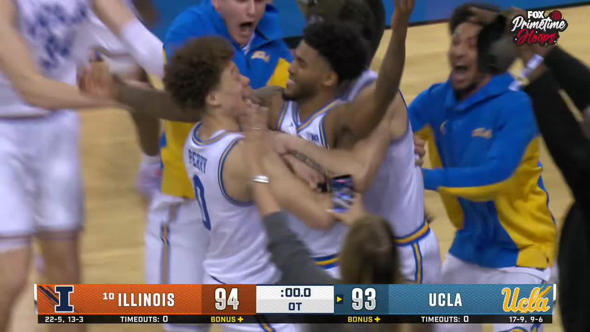 Donovan Dent just did his best Tyus Edney impression to stun No. 10 Illinois in OT 😲