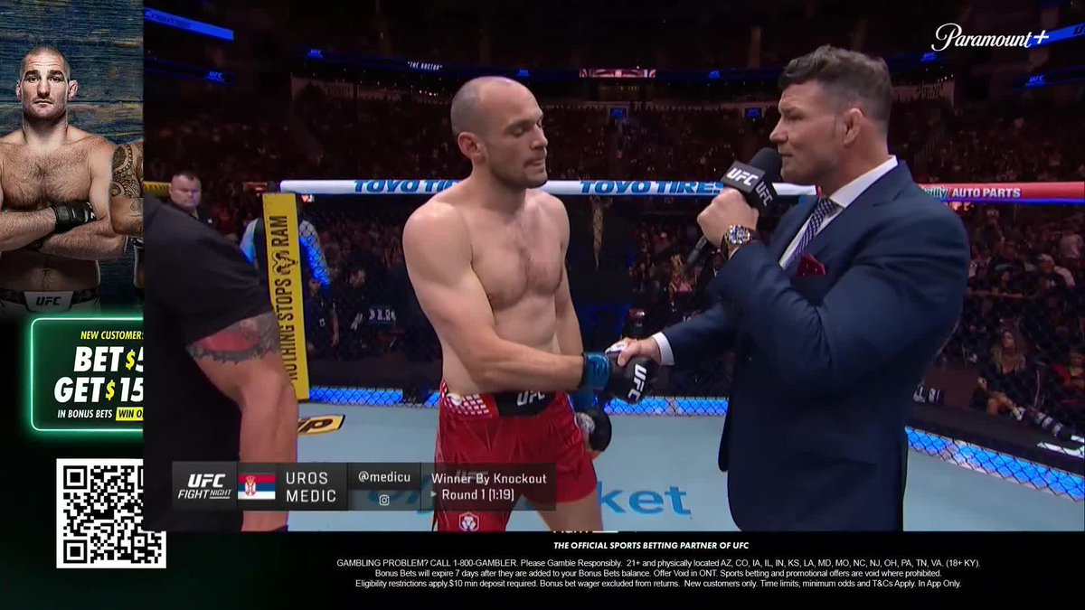 "Houston, we have a problem... AND IT'S ME! I AM THE PROBLEM!" Uroš Medić made a statement tonight #UFCHouston 📺 Paramount+