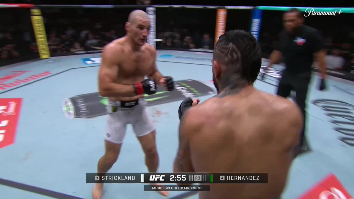 Sean Strickland’s reaction after knocking out Fluffy Hernandez He couldn’t believe it 😭