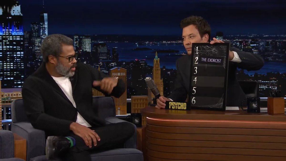Jordan Peele ranks horror movies on The Tonight Show (2024)