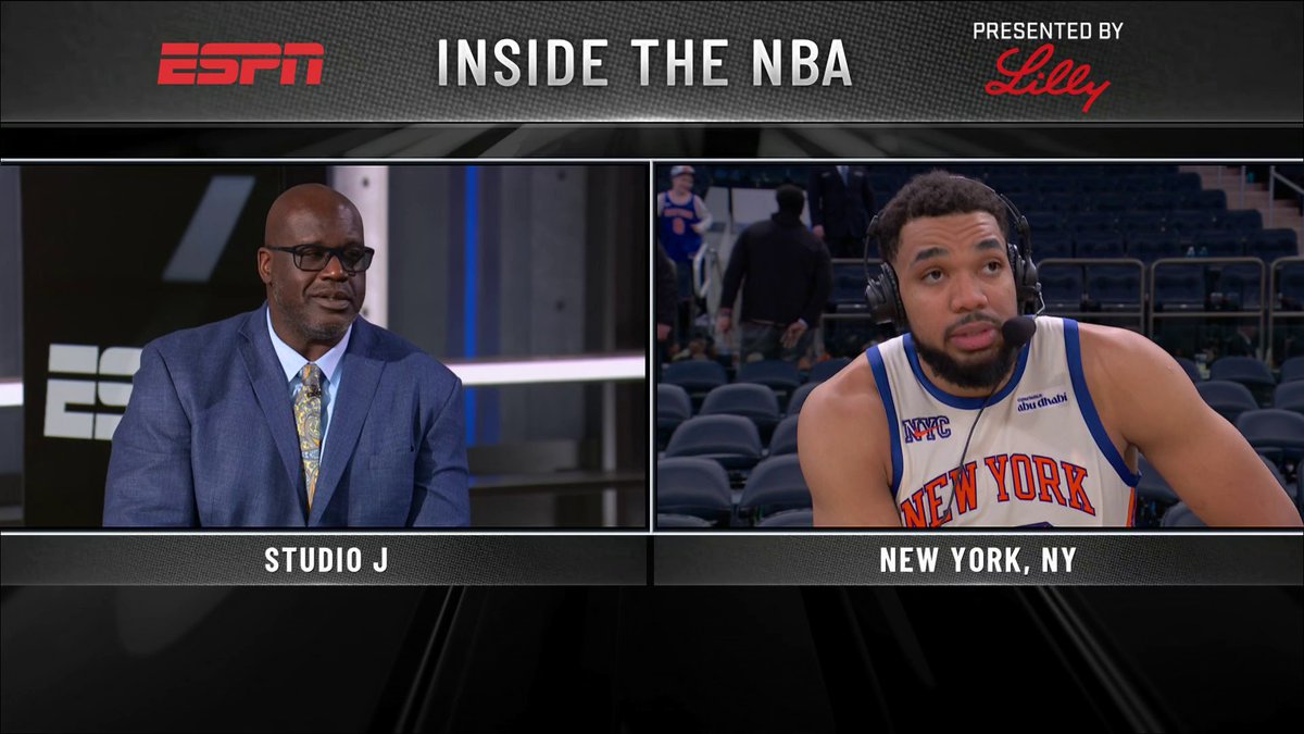 Inside the NBA catches up with Karl-Anthony Towns after the New York Knicks secure a comeback win over the Houston Rockets 🔥💪
