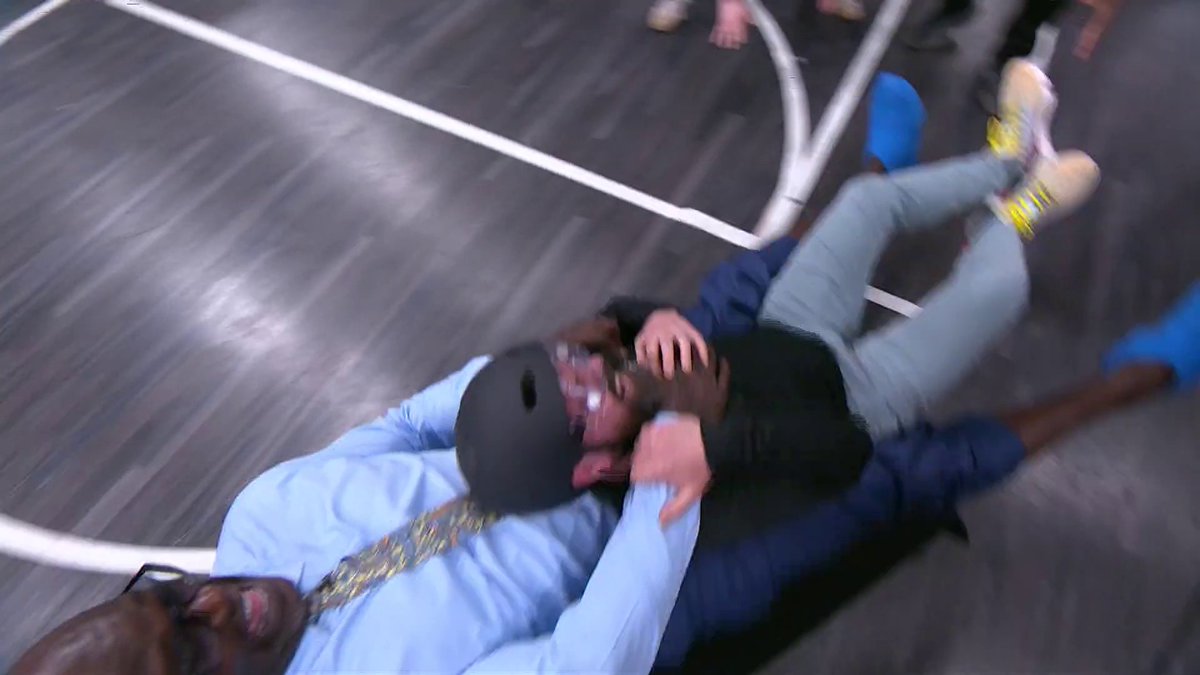 In honor of Olympics season, SHAQ tried the doubles luge 😭