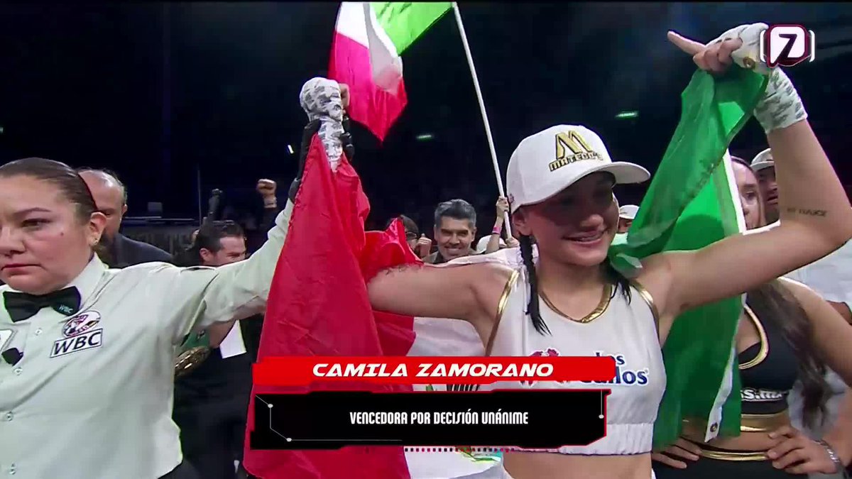 ¡DEFENSA PERFECTA! 🔥🔥 Camila Zamorano retiene de forma exitosa su cinturón del CMB en el peso átomo y mantiene su paso perfecto con 14 victorias, 0 derrotas y 0 empates 😮💨👀 #BoxAzteca 🥊