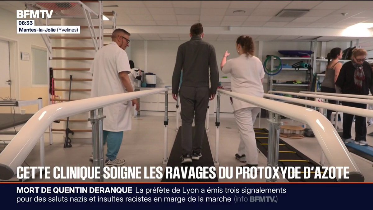 💬 "J'ai pu consommer jusqu'à 18 bombonnes par soir, ce qui représente trois cartons" À Mantes-la-Jolie, dans les Yvelines, cette clinique soigne des patients qui ont consommé du protoxyde d'azote