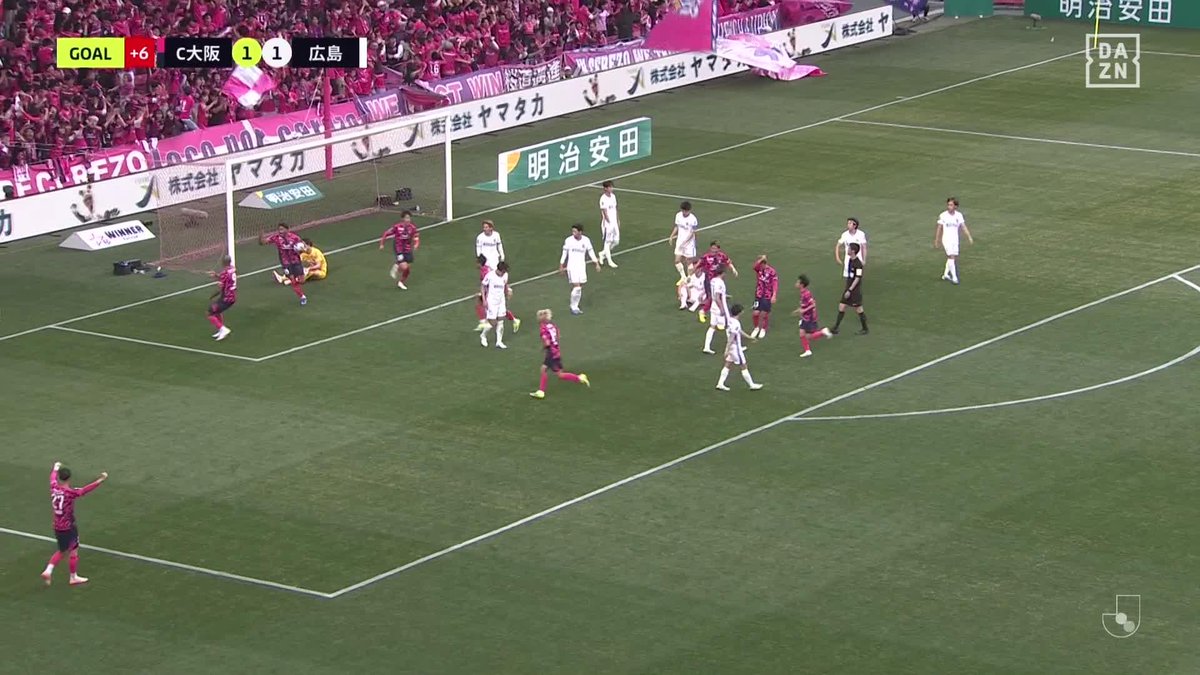 #モーメントブースター でシェアして盛り上がれ! ⚽️ゴール (95:03) 👟櫻川 ソロモン 🆚セレッソ大阪 vs サンフレッチェ広島 📺DAZNでライブ配信中 #DAZN #FanZone ユニクロ #UTme