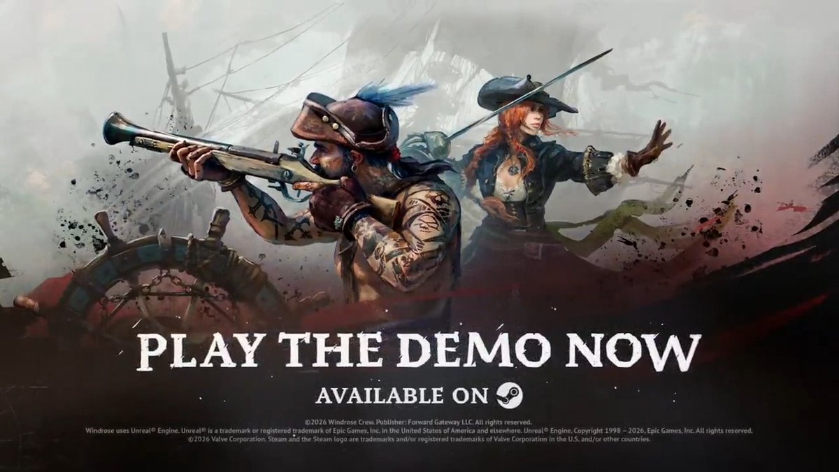 Korsanlığın altın çağında geçen CO-OP PvE açık dünya hayatta kalma oyunu WINDROSE'un Steam'de demosu yayınlandı! 🏴☠️