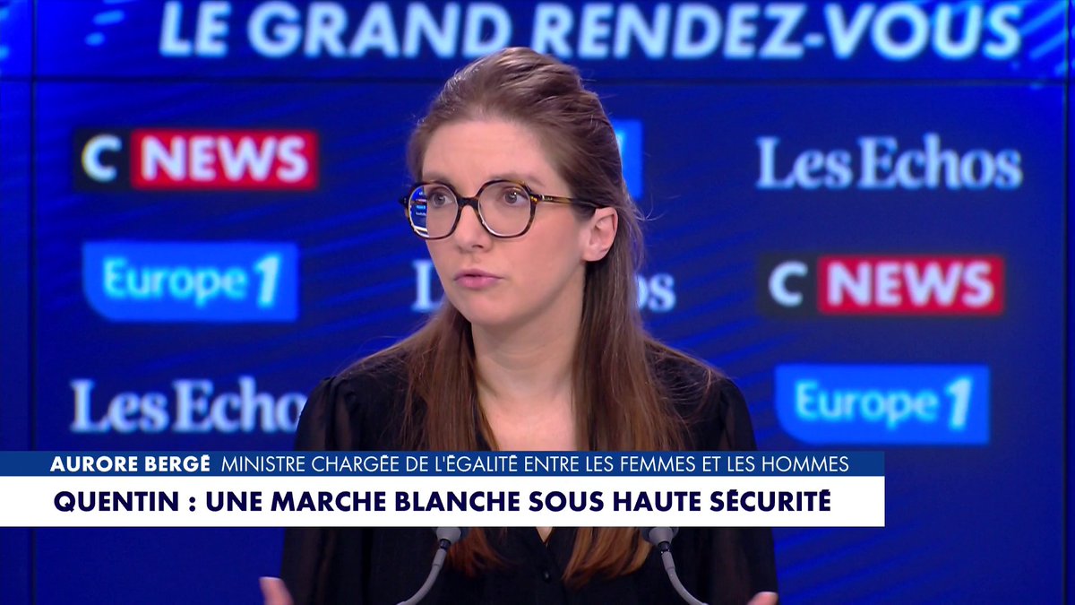 «La France insoumise est passée de la théorie à la pratique», déclare Aurore Bergé, ministre chargée de l’Egalité entre les femmes et les hommes et de la Lutte contre les discriminations, dans #LeGrandRDV