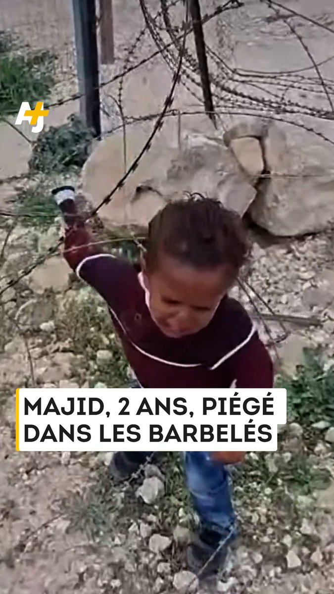 Majid n’a que 2 ans, et il s’est retrouvé pris au piège de barbelés installés par des colons israéliens qui encerclent son village, en Cisjordanie occupée.