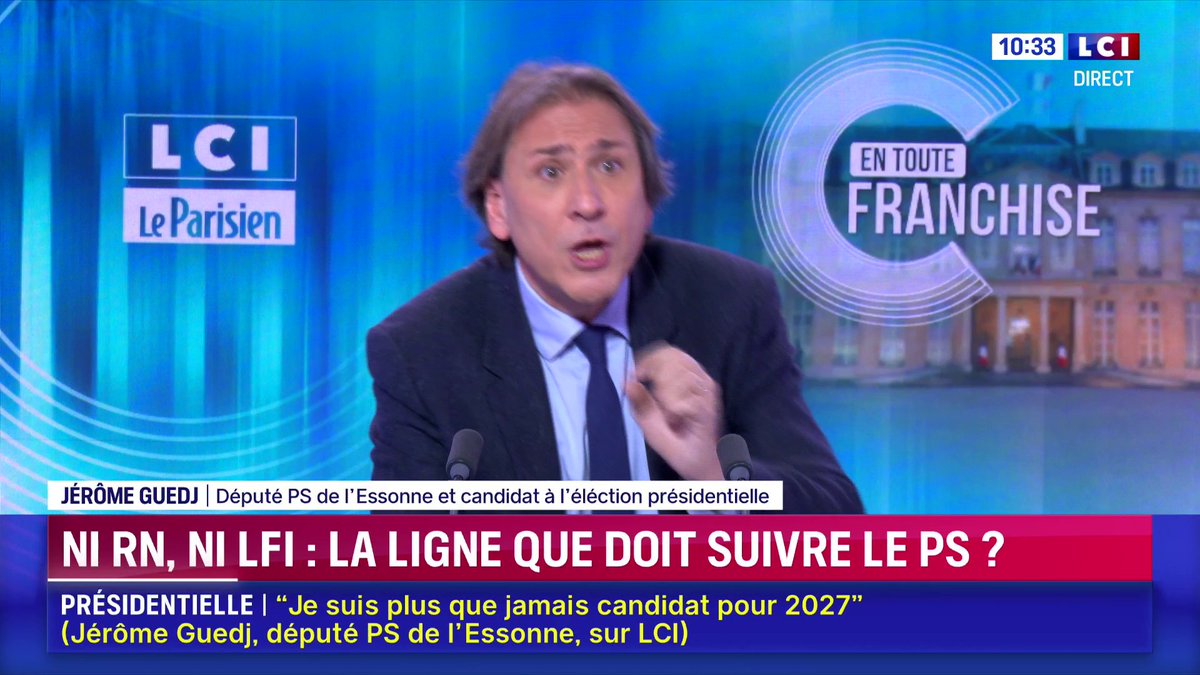 💬 "LFI est la pire réponse possible pour combattre l’extrême droite, c'est devenu un boulet pour la gauche", affirme le député socialiste Jérôme Guedj ▶️ En toute franchise avec Julien ARNAUD