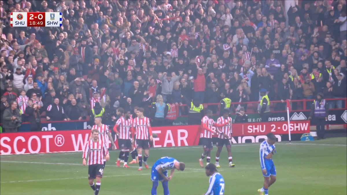 Relegation edges closer for Sheffield Wednesday at Bramall Lane as Harrison Burrows makes it 2-0 to the home side 💥