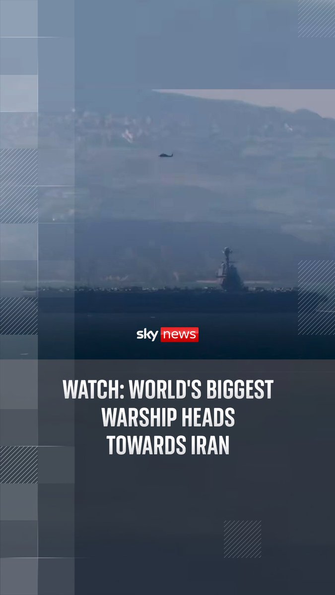 The USS Gerald R Ford aircraft carrier was seen passing through the Strait of Gibraltar and entering the Mediterranean Sea on Friday, likely heading towards the Middle East amid rising tensions with Iran.
