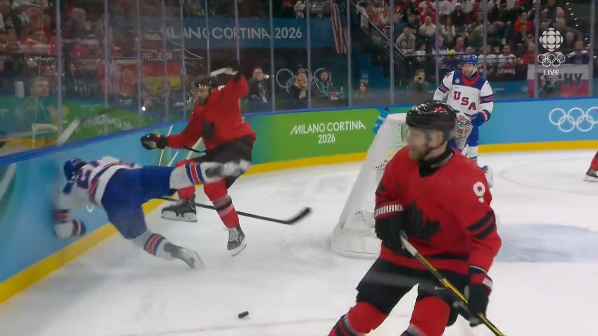 Tom Wilson lowers the BOOM on Dylan Larkin 😳