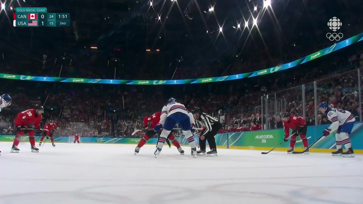 CALE MAKAR! 🚨 The game is tied 1–1 after two periods! #TeamCanada | #MilanoCortina2026 | CBC Olympics