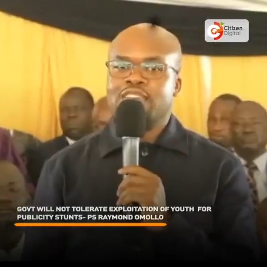 Govt will not tolerate exploitation of youth for publicity stunts-PS Raymond Omollo