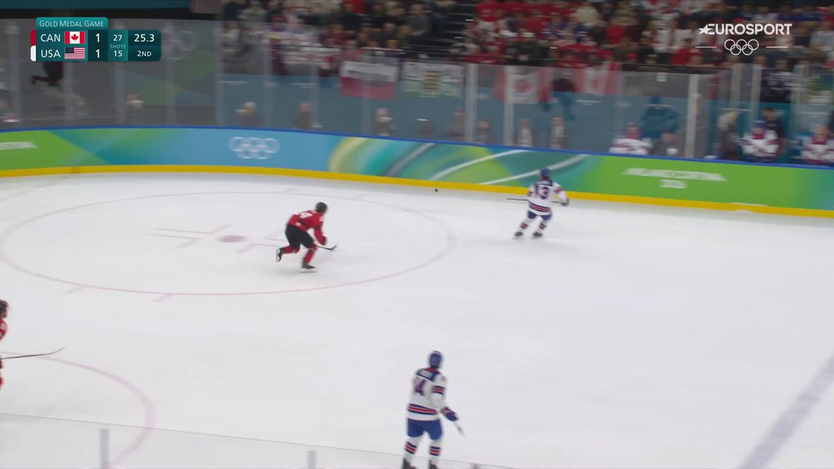 GOL DEL CANADA Il Canada, dopo un lungo forcing offensivo, trova finalmente il pareggio a pochi secondi dalla fine del secondo periodo! Sarà un ultimpo tempo di fuoco
