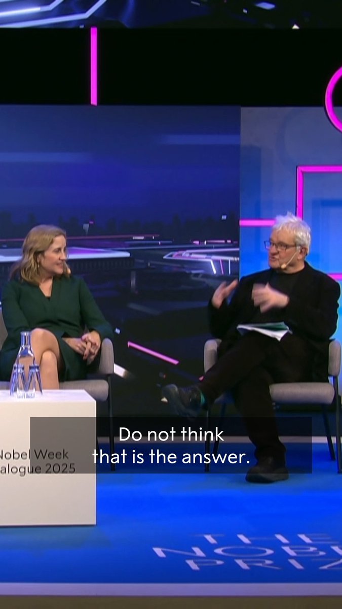 "Treat AI as providing a tool to give you the information. Do not think that is the answer. Use that information to come to more creative outcomes." Medicine laureate Paul Nurse says AI can be a helpful tool, as long as we don't lose our capacity to think. Watch the full conversation: