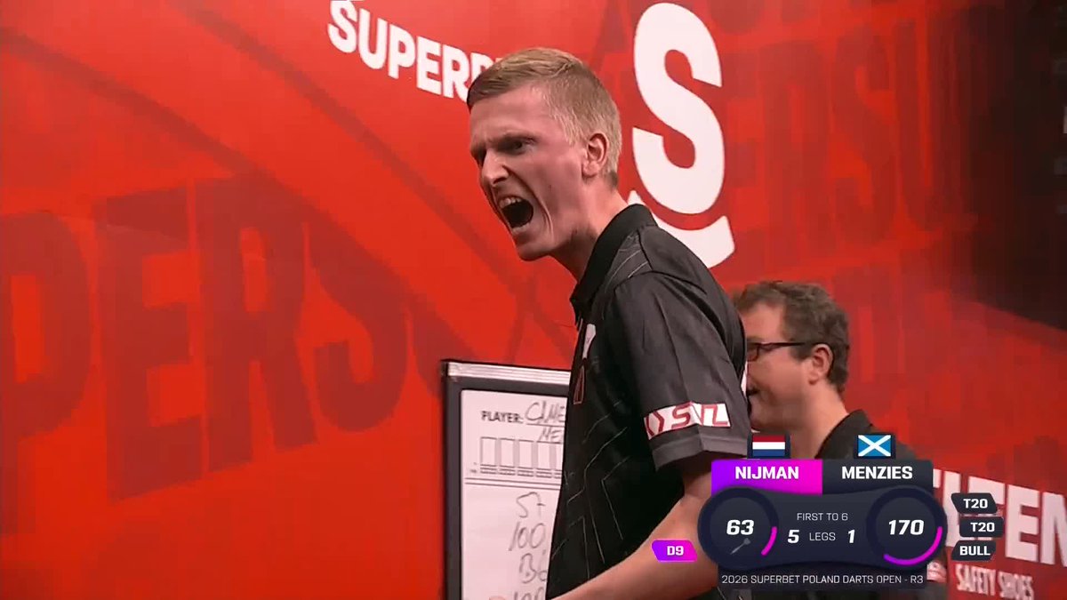 STATEMENT MADE! Another outstanding performance from Wessel Nijman, who beats Cameron Menzies 6-1 to reach the quarter-finals in Krakow! 📺 #ET1