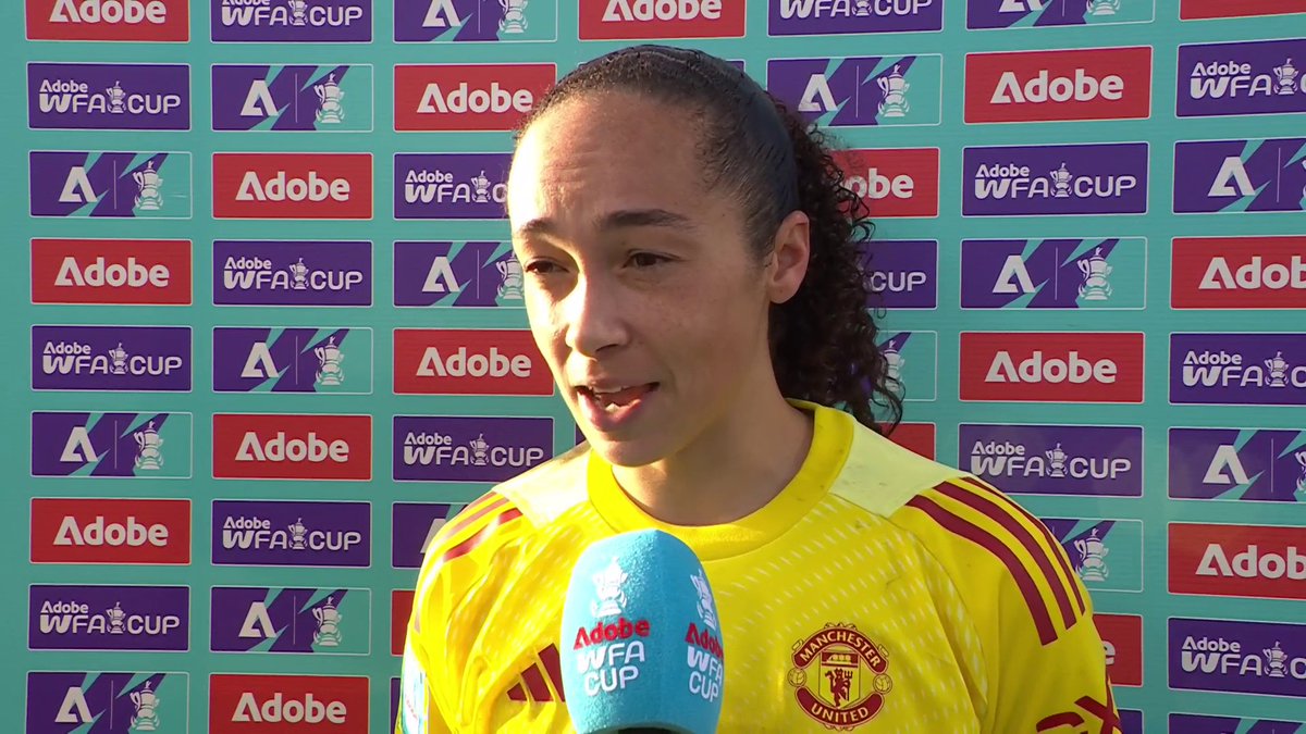 “We have plenty more times to play Chelsea” 👀 Manchester United goalkeeper Phallon Tullis-Joyce heaps praise onto her team after a narrow defeat in the Adobe Women’s FA Cup 🙌 📺 TNT Sports & discovery+ UK