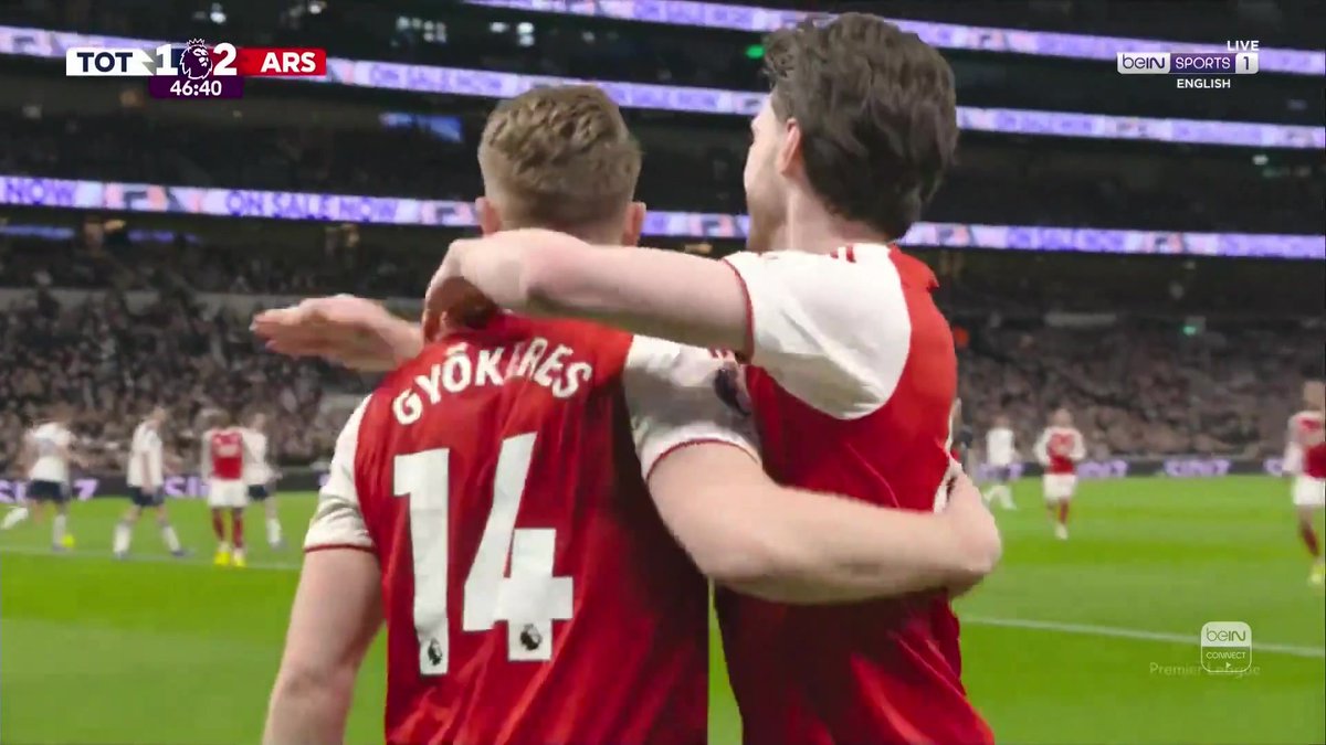GOAL! Arsenal regain the lead as Viktor Gyökeres scores a stunner from outside the box 🔥 #beINPL #TOTARS