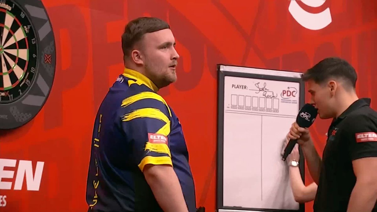 LITTLER WALLOPS ROCK! Luke Littler delivers another strong display on the doubles, securing his fifth consecutive win over Josh Rock with a 6-1 triumph! 📺 #ET1