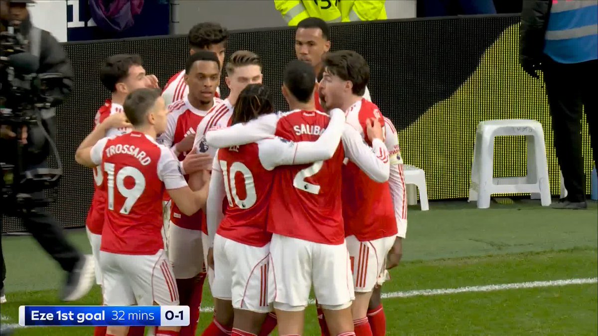 "This is what we want to see more of, Eze smiling" 😁 Theo Walcott and Jamie Redknapp discuss Ebere Eze's performance against Spurs 👏
