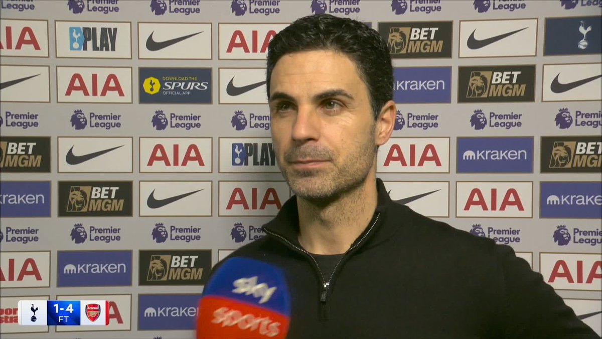 "You see how people react when they have a point to prove" Mikel Arteta on Ebere Eze after making it five goals against Spurs this season! 🔴