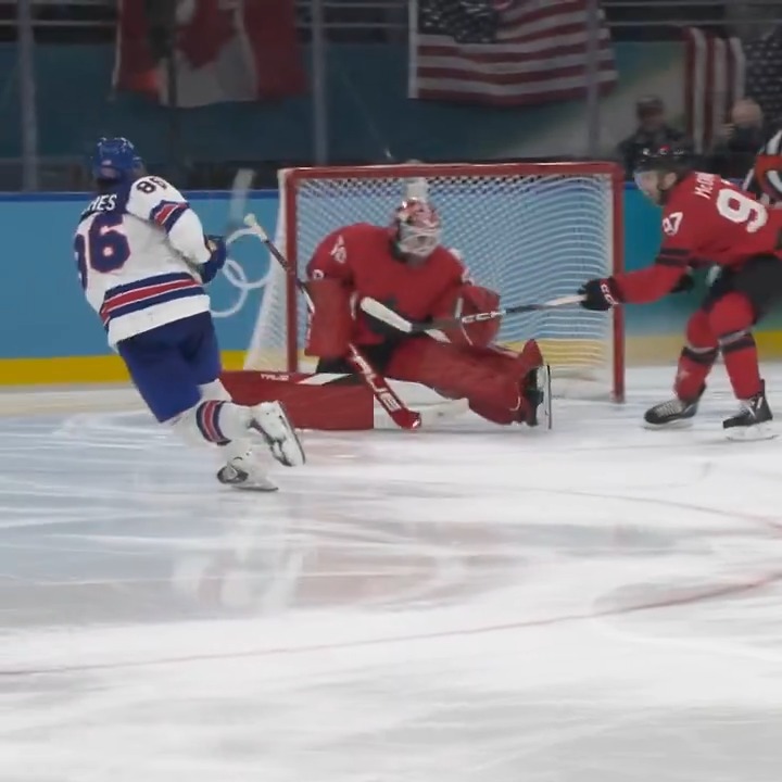 Jack Hughes absolutely YEETED his helmet into oblivion holy smokes