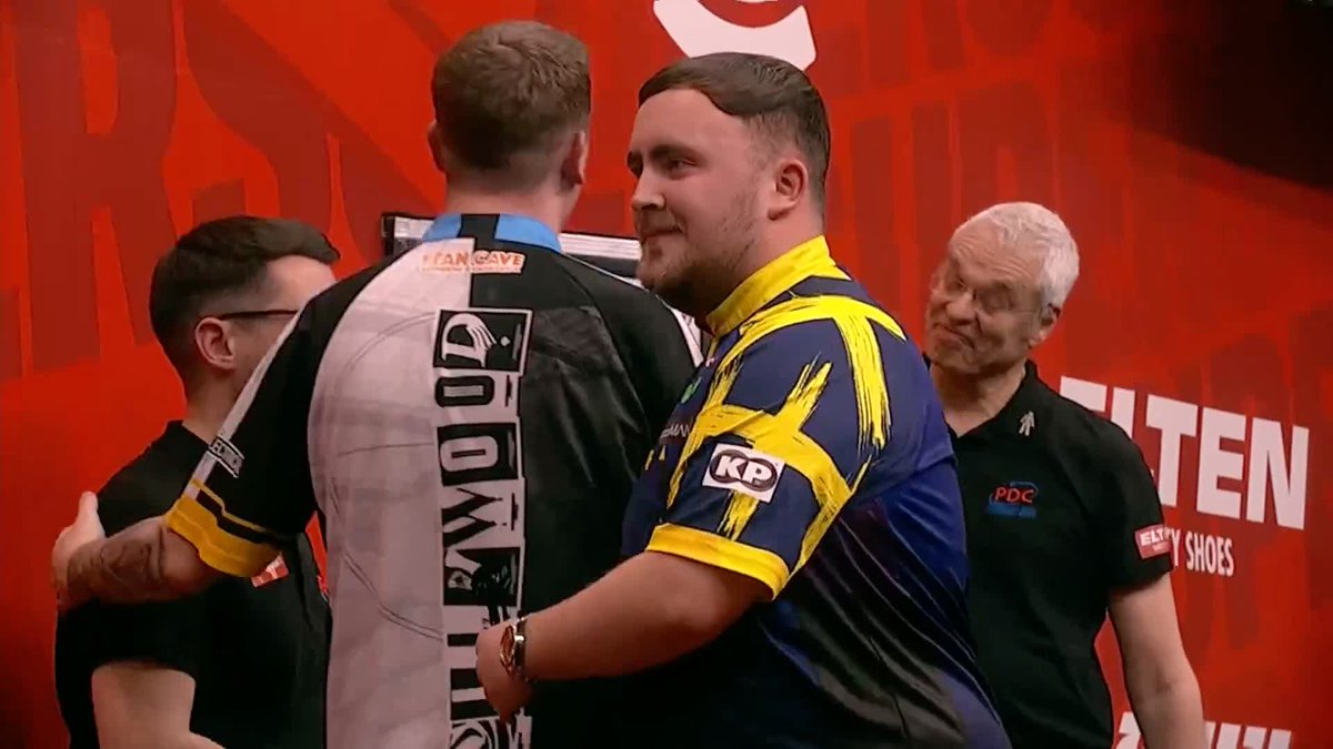 LITTLER MAKES THE FINAL ☢️ Luke Littler averages just shy of 106 in cruising past Chris Dobey 7-3 to make yet another European Tour final! He will face the winner of Luke Humphries v Gian van Veen, our next semi-final 👀 📺 #ET1