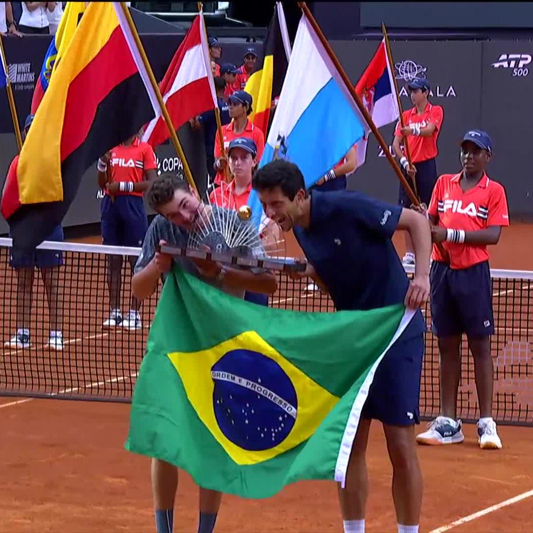 Maravilhosos 🇧🇷🏆 Your 2026 Rio doubles champions, João Fonseca &amp; Marcelo Melo! Rio Open