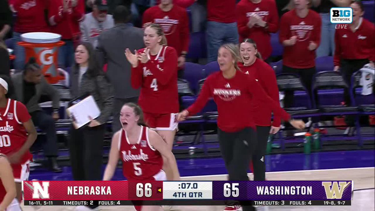 Britt Prince for the win 🤯 Nebraska Women's Basketball 📺: Big Ten Network