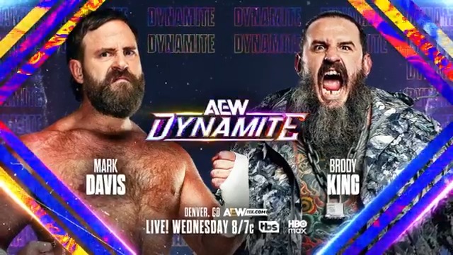 #AEWDynamite LIVE, 8/7c, TBS + HBO Max This Wednesday, 2/25! dunkzilla - マーク・デイビス vs @BrodyXKing Brody said that being so close to the AEW World Title made him want it more! He'll start his climb back to the title vs Mark Davis who is coming off a big win, THIS WEDNESDAY!