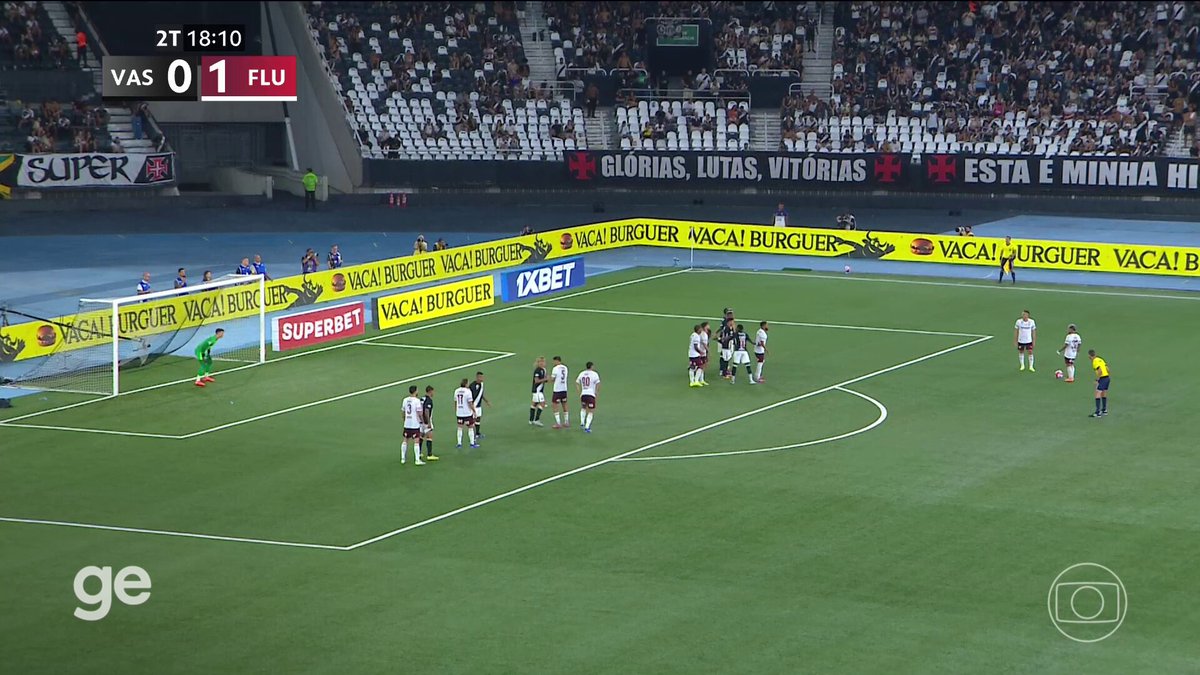 🟥 A lambança do sistema defensivo do Fluminense. O zagueiro Freytes tentou um chute de fora da área, não tinha cobertura, o Vasco armou o contra-ataque e Facundo Bernal teve que ser expulso para fazer a falta. 🎥 TV Globo 📺 | ge