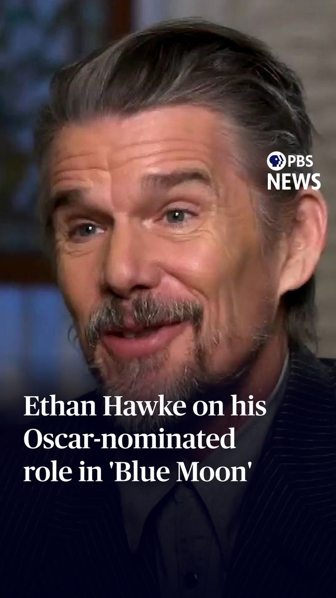 Ethan Hawke has been acting since he was a teenager. Now at 55, he has his first Oscar nomination for best actor for his role in “Blue Moon.” In "Blue Moon," Hawke is nearly unrecognizable as Lorenz "Larry" Hart, one of the most brilliant lyricists in musical theater history who knows his time has passed. Jeffrey Brown spoke to Hawke about the movie and his career.