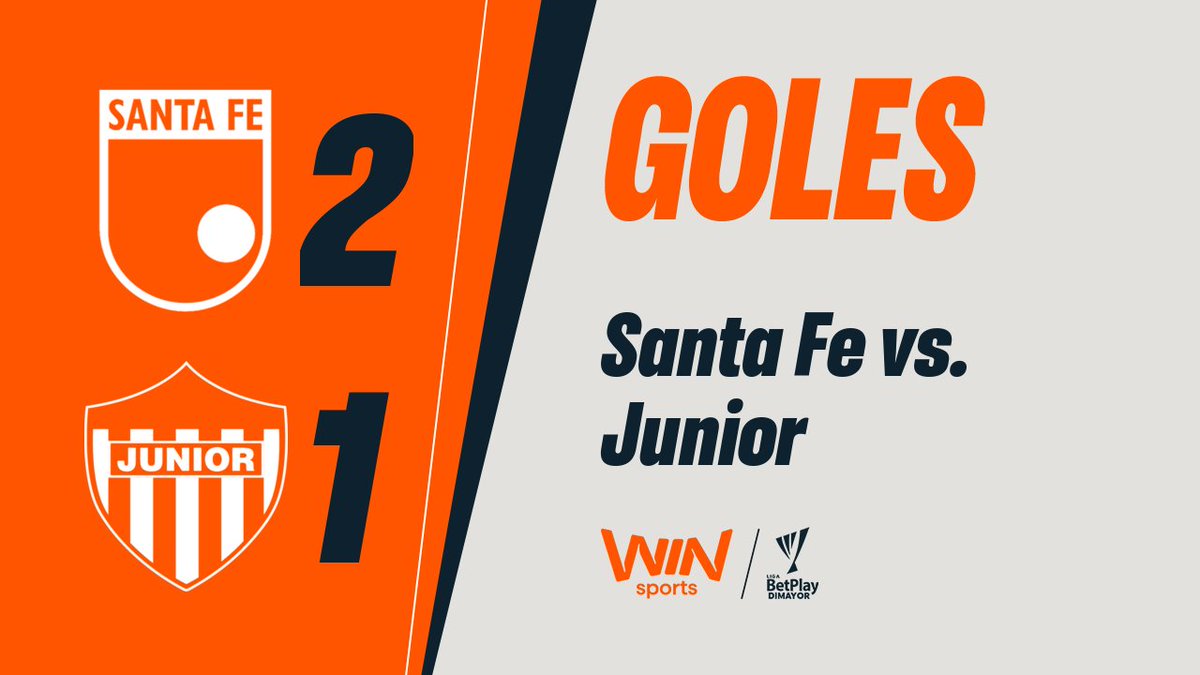 🦁🏟️¡TRIUNFAZO DEL CONJUNTO ‘CARDENAL’! Santa Fe venció 2 a 1 a Junior en El Campín por la fecha 8 de #LALIGAxWIN.